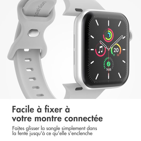 imoshion Bracelet en silicone⁺ Apple Watch Series 1 á 10 / SE / Ultra (2) (44/45/46/49 mm) - Fog - Taille M/L