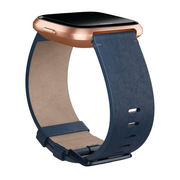 Fitbit Bracelet Leather Fitbit Versa / Versa 2 / Versa Lite - Midnight