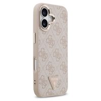 Guess Coque arrière en cuir avec logo Triangle classique et MagSafe Apple iPhone 17 - Rose