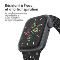 imoshion Bracelet sport⁺ Apple Watch Series 1 á 10 / SE / Ultra (2) (44/45/46/49 mm) - Taille S/M - Noir