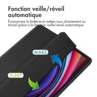 imoshion Coque tablette rigide Trifold Samsung Galaxy Tab S10 Plus / Tab S9 Plus / Tab S9 Plus FE 12.4 pouces - Noir