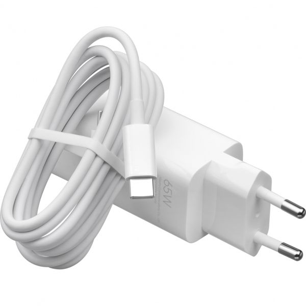 Xiaomi Adaptateur secteur original avec câble USB-C - Chargeur - Port USB-A & USB-C + Câble USB-C - 65 watts - Blanc