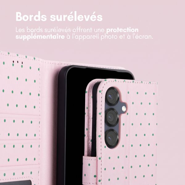imoshion Étui de télephone portefeuille Design Samsung Galaxy S25 - Happy Dots