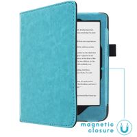 imoshion Étui de liseuse portefeuille en cuir végan Kobo Clara HD - Bleu clair