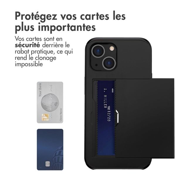 imoshion Coque arrière avec porte-cartes Apple iPhone 13 Mini - Noir