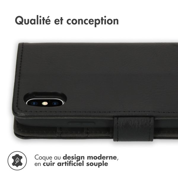 imoshion Étui de téléphone portefeuille Luxe iPhone Xs / X - Noir