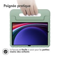 imoshion Coque kidsproof avec poignée Samsung Galaxy Tab S9 11.0 pouces / Tab S9 FE 10.9 pouces - Olive Green