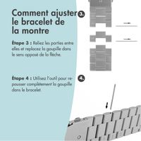 imoshion Kit premium pour bracelets de smartwatch – Raccourcisseur de bracelets de smartwatch / montre – Noir