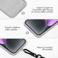 imoshion ﻿Cordon de téléphone universel taille unique - 10 mm d'épaisseur - Noir / Blanc