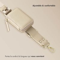 Selencia Cordon de téléphone avec petit sac - Beige