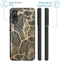 imoshion Coque Design Samsung Galaxy S21 - Feuilles / Noir