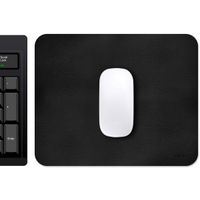 imoshion Tapis de souris - Tapis de souris en similicuir - 21 x 26 cm - Noir