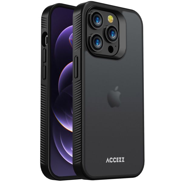 Accezz Coque Givrée Robuste iPhone 14 Pro - Noir