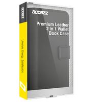 Accezz Étui de téléphone portefeuille en cuir de qualité supérieure 2 en 1 Samsung Galaxy S22 - Noir