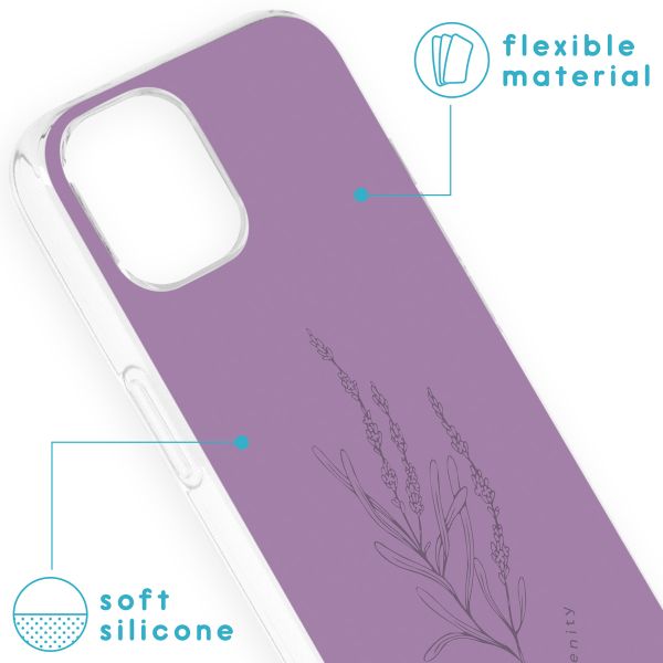 imoshion Coque Design iPhone 13 - Floral Purple