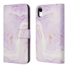 imoshion Étui de télephone portefeuille Design Apple iPhone Xr - Purple Marble
