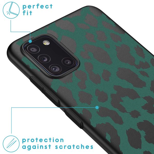 imoshion Coque Design Samsung Galaxy A31 - Léopard - Vert / Noir