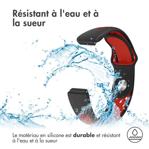 imoshion Bracelet sportif en silicone Fitbit Inspire - Noir / Rouge