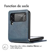 imoshion Étui de télephone portefeuille Luxe Samsung Galaxy Z Flip 4 - Bleu foncé