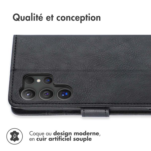 imoshion Étui de téléphone portefeuille Luxe Samsung Galaxy S24 Ultra - Noir