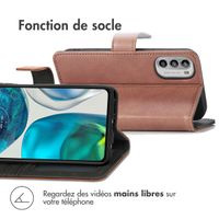 imoshion Étui de téléphone portefeuille Luxe Motorola Moto G52 / G82 - Brun