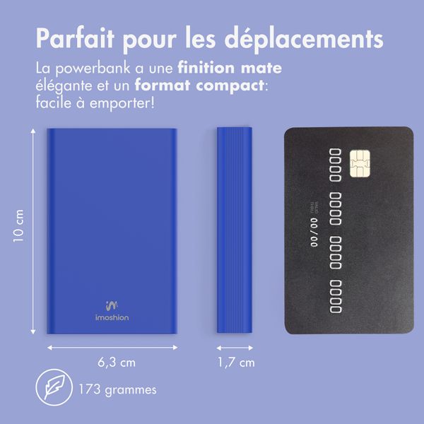 imoshion Ultra Series Batterie externe 10.000 mAh - Bleu Cobalt