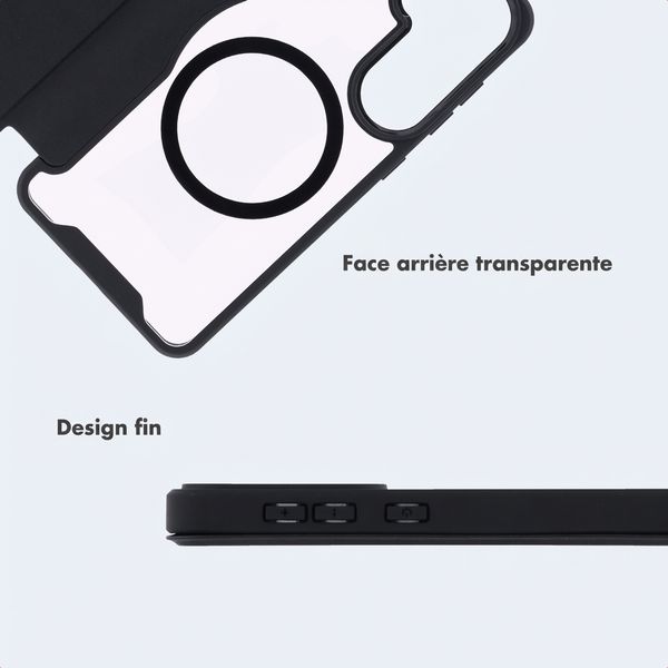 imoshion Bookcase transparente avec MagSafe Samsung Galaxy A57 (5G) - Noir