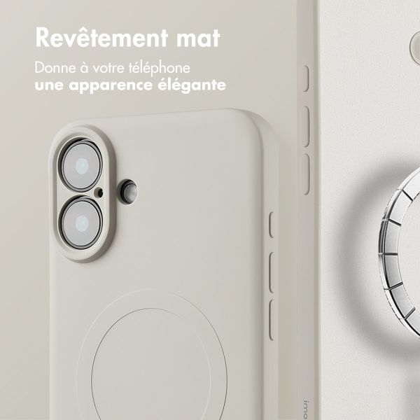 imoshion Coque Couleur avec MagSafe Apple iPhone 16 Plus - Beige