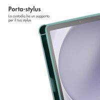 imoshion Coque tablette Origami Samsung Galaxy Tab A9 Plus - Vert foncé