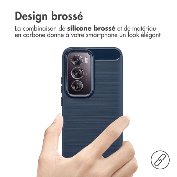 imoshion Coque Brushed Oppo Reno 12 Pro - Bleu foncé