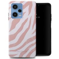 Selencia Coque arrière Vivid Xiaomi Redmi Note 12 Pro (5G) - Colorful Zebra Old Pink