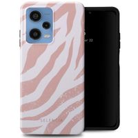 Selencia Coque arrière Vivid Tough Xiaomi Redmi Note 12 Pro - Colorful Zebra Old Pink