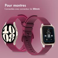 imoshion Bracelet sport en silicone avec boucle - Connexion universelle 20 mm - Fuchsia
