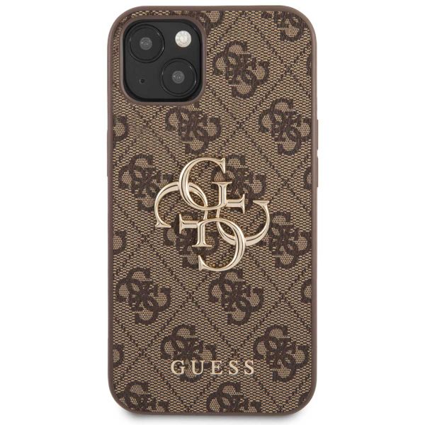 Guess Coque 4G Metal Logo Backcover Apple iPhone 13 - Marron