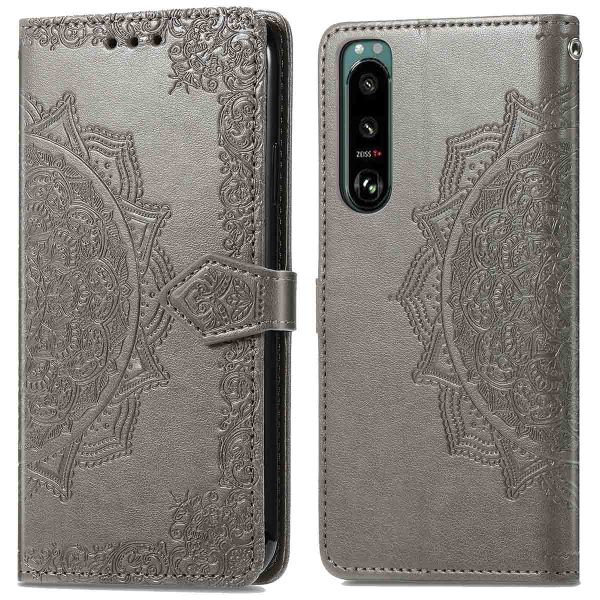 imoshion Etui de téléphone portefeuille Mandala Sony Xperia 5 IV - Gris