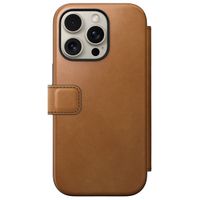 Nomad Étui de téléphone portefeuille Modern Leather Folio iPhone 16 Pro - English Tan