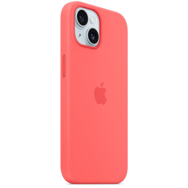 Apple Coque en silicone MagSafe Apple iPhone 15 - Guava