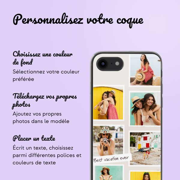 Coque personnalisée avec pellicule N°3 iPhone SE (2022 / 2020) / 8 / 7 - Transparent