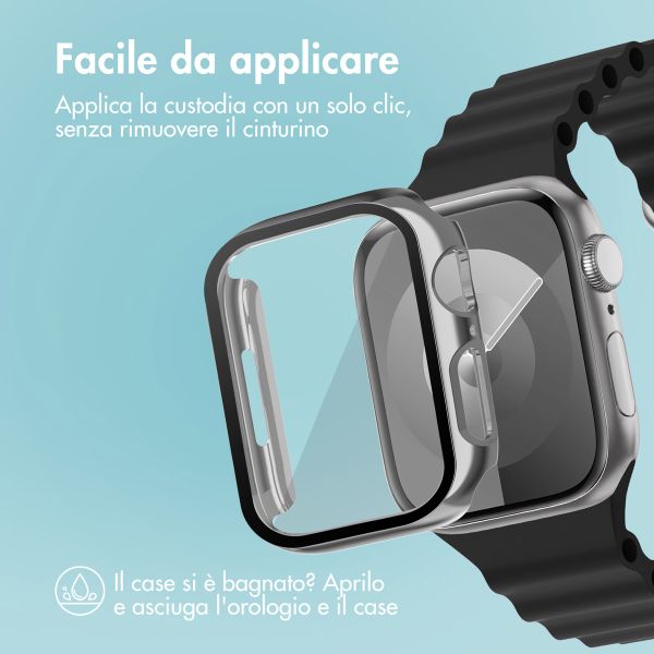 imoshion Coque rigide brillante à couverture complète Apple Watch 7 / 8 / 9 - 45 mm - Argent