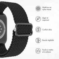 imoshion Bracelet tissé en nylon Apple Watch Series 1 á 11 / SE / Ultra (44/45/46/49 mm) - Noir