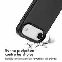 Accezz Coque arrière en cuir avec MagSafe Apple iPhone Air - Onyx Black