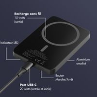 Selencia Powerbank Vivid 5 000 mAh - MagSafe et Qi2 - Noir / Chic Marble Black