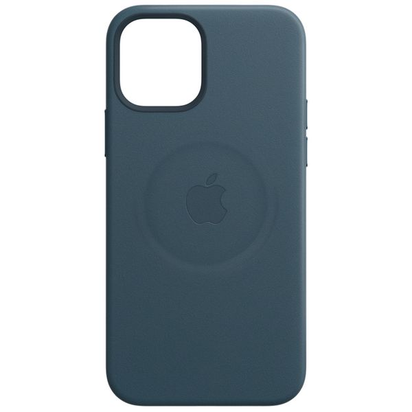 Apple Coque Leather MagSafe Apple iPhone 12 (Pro) - Baltic Blue