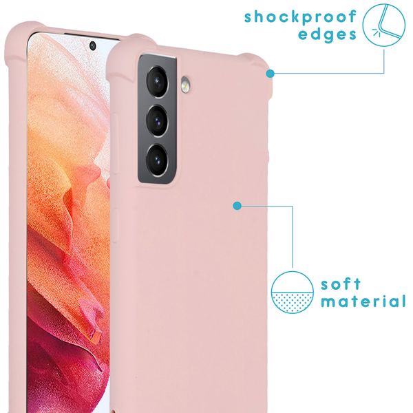 imoshion Coque de couleur avec cordon amovible Samsung Galaxy S21 - Rose