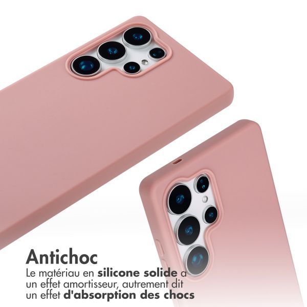 imoshion Coque en silicone avec cordon Samsung Galaxy S25 Ultra - Sand Pink