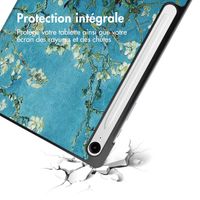 imoshion Coque tablette Design Trifold Samsung Galaxy Tab S9 11.0 pouces / Tab S10 FE / S9 FE 10.9 pouces - Green Plant