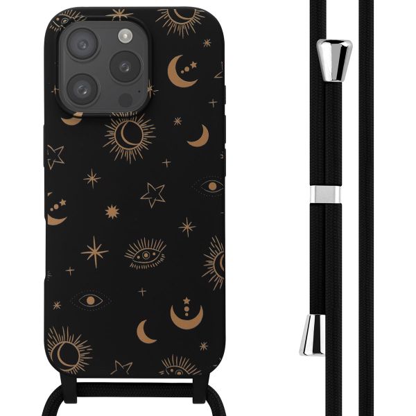 imoshion Coque design en silicone avec cordon iPhone 16 Pro - Sky Black