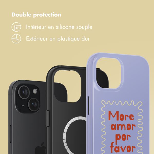 Selencia Coque arrière Vivid avec MagSafe Apple iPhone 15 - More Amor