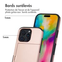 imoshion Coque arrière avec porte-cartes Apple iPhone 16 Pro - Rose Doré