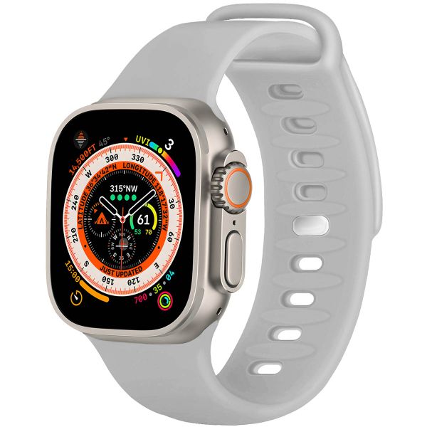 imoshion Bracelet en silicone Apple Watch Series 1-10 / SE / Ultra (2) - 42/44/45/46/49 mm - Gris clair